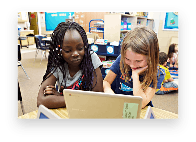 Students enjoying Amplify curriculum