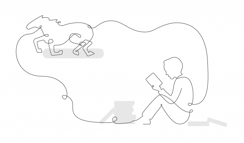 Student reading